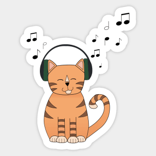 Musical Cat Sticker